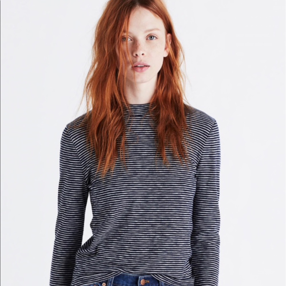 Madewell Striped Mock Turtleneck